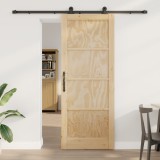 Set ușă glisantă vidaXL cu accesorii &#039;ORKDAL&#039;din lemn masiv de pin, Ușă interioară vidaXL &#039;ORKDAL&#039;83x211x4 cm din lemn masiv de pin