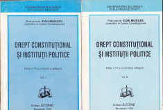 IOAN MURARU - DREPT CONSTITUTIONAL SI INSTITUTII POLITICE ( 2 VOL ) 1995 foto