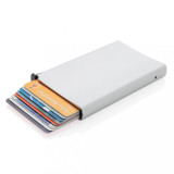 Portcard securizat RFID, maxim 6-10 carduri, Everestus, 20IAN094, Aluminiu, ABS, Argintiu, lupa de citit inclusa