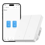 Intrerupator inteligent Sonoff ZBM5-2C-80W ,Zigbee, 2 canale, 10A