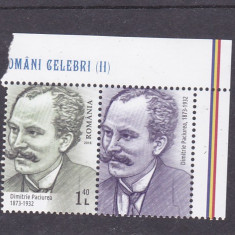 OAMENI CELEBRI II,DIMITRIE PACIUREA VAL 1,4 LEI CU VINIETA ,2018,MNH,ROMANIA