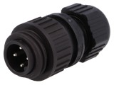 Conector circular mufă tată IP67 4 pini pe cablu