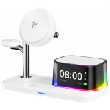 Incarcator Retea Wireless cu Boxa Bluetooth XO Design CX045 5in1, 25W, Alb