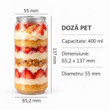 Cumpara ieftin Doza PET pentru aparat sigilare, 400 ml, capac inclus