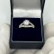 INEL AUR ALB 14K + Cristale Zirconia - De Logodna - 3.75g. - Doar 320lei/gr.!