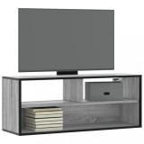 Cumpara ieftin Dulap TV, gri sonoma, 100x31x39,5 cm, lemn prelucrat și metal