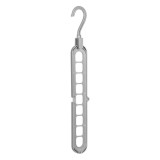 Organizator pentru umerase, Plastic, Gri, 9 poziții, 33x17 cm, CMCLASS