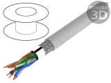 Cablu de Rețea SF/UTP UNITRONIC LAN 200 Cat5e LSZH Cu 24AWG