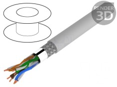 Cablu Ethernet LAN 200 SF/UTP Cat5e 4x2x26AWG Cu LSZH