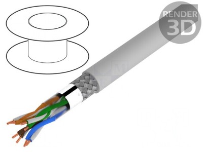 Cablu Ethernet LAN 200 SF/UTP Cat5e 4x2x26AWG Cu LSZH foto