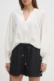 Gaudi pantaloni scurti femei, culoarea negru, neted, high waist, 511BD25009