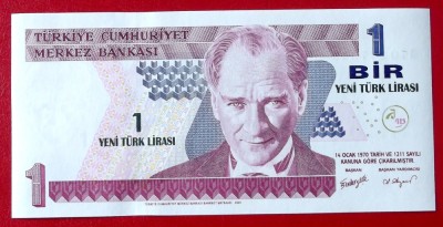 TURCIA 1 NEW LIRA 2005 UNC necirculata ** foto