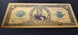 S.U.A. 5 DOLARI 1923 SILVER CERTIFICATE- (REPLICA/REPRODUCERE/SUVENIR/DECORATIVA) POLIMER (PLASTIC) PLACATA CU AUR DE 24K