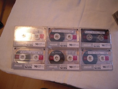 LOT de 6 casete audio normale MAXELL de 90 minute foto