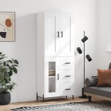 VidaXL Dulap &icirc;nalt, alb, 69,5x34x180 cm, lemn compozit