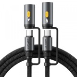Cablu Date si Incarcare USB-C - USB-C Acefast J4, 60W, 1.2m, Negru