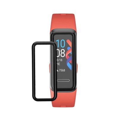 Set 2 Folii de protectie Kwmobile pentru Huawei Band 4, Transparent/Negru, Polimer, KWM000024VP001C foto