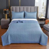 Cumpara ieftin Set Cuvertura Pat din Satin, Bleu - LIM161