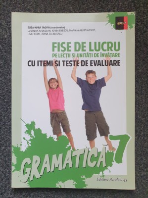 GRAMATICA 7. FISE DE LUCRU CU ITEMI SI TESTE EVALUARE - Trofin foto