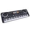 Orga electronica copii 61 clape MQ-6106 cu microfon, 16 instrumente, ritmuri, inregistrare, redare, negru