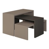 Cumpara ieftin Set 3 masute Kantar, Pako World, Antracit-Maro, 65x30x39 cm