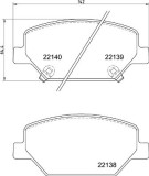 BREMBO P 07 007 PRIME LINE set placute frana,frana disc