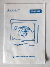 Pliant vechi Instructiuni de folosire Watson FA 5130T TV, anii 90