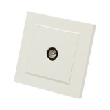 Priza TV de capat alba incastrata ABS 80x80mm