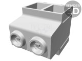 Regletă de conexiuni PCB 90&deg; 15mm 2 piste 135A