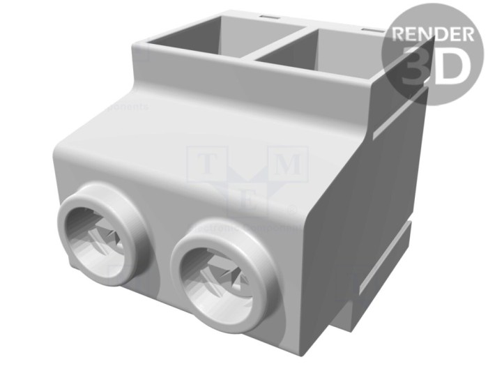 Conector PCB 90&deg; 15mm, 2 piste