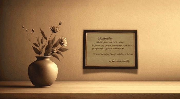 Placheta Pensionare din Lemn