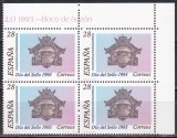 Spania 1993 - Ziua timbrului, Bloc de 4, MNH, Nestampilat
