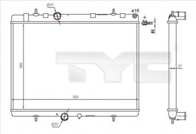 Radiator, racire motor VW MULTIVAN V (7HM, 7HN, 7HF, 7EF, 7EM, 7EN) (2003 - 2015) TYC 726-0020-R foto