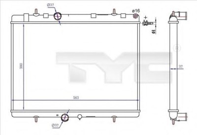 Radiator, racire motor CITROEN XSARA PICASSO (N68) (1999 - 2016) TYC 726-0020-R foto