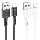 Cablu Hoco USB-A la Lightning 2.4A X83 1m Alb - Incarcare Rapida si Conectivitate Fiabila pentru Dispozitivele Tale Apple