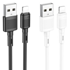Cablu Hoco USB-A la Lightning 2.4A X83 1m Alb - Incarcare Rapida si Conectivitate Fiabila pentru Dispozitivele Tale Apple