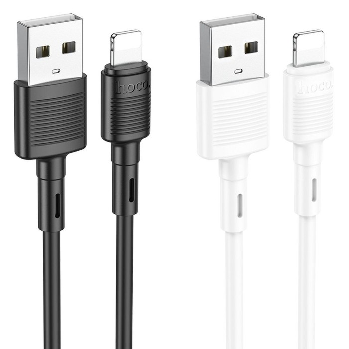 Cablu Hoco USB-A la Lightning 2.4A X83 1m Alb - Incarcare Rapida si Conectivitate Fiabila pentru Dispozitivele Tale Apple