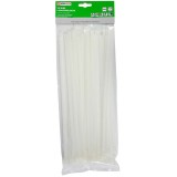 Set de 50 buc Coliere de Plastic 300 mm x 7,6 mm culoare alb,Hofftech,rezistente UV