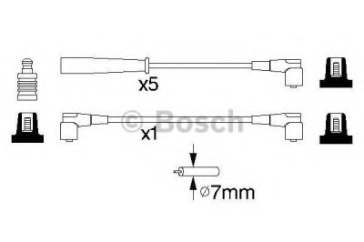 Set fise bujii VOLVO V70 I (LV) (1996 - 2000) BOSCH 0 986 356 753 foto