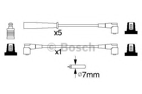 Set fise bujii VOLVO V70 I (LV) (1996 - 2000) BOSCH 0 986 356 753