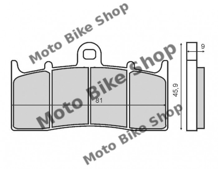 MBS Placute frana echivalent MCB736SV, Cod Produs: 225102120RM