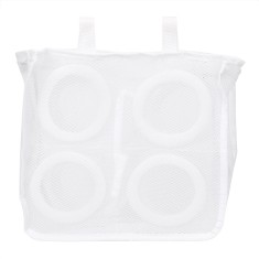 Sac pentru spalat incaltamintea, curele pentru agatat, protectie incaltaminte, alb