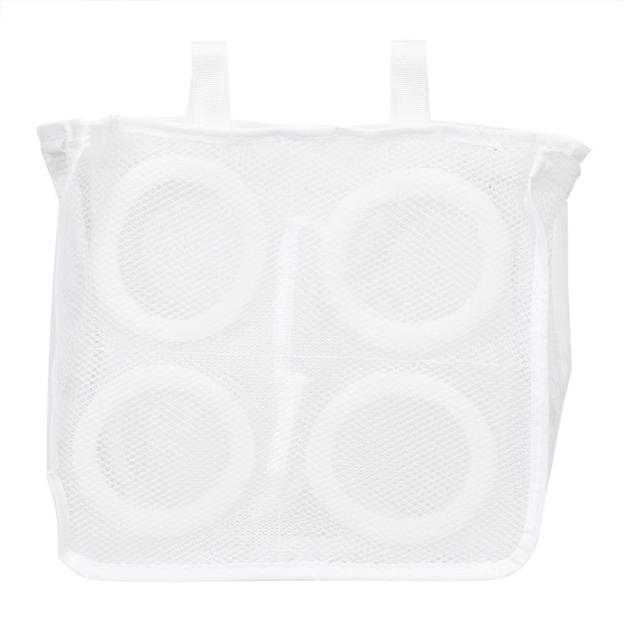 Sac pentru spalat incaltamintea, curele pentru agatat, protectie incaltaminte, alb