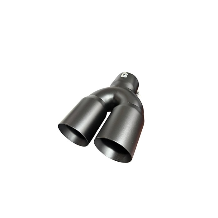 Ornament toba inox dublu universal negru mat diametru 76mm Cod: M2009X-76