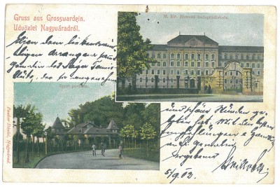 3556 - ORADEA, Litho, Romania - old postcard - used - 1902 foto