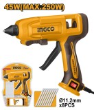 Pistol Lipit Plastic 45-250W GG408 &ndash; pistol lipit silicon 11.2mm debit 20-30g/min incalzire rapida 3-5min
