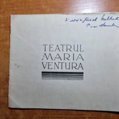 program teatru maria ventura 1929-1930-george vraca,aura buzescu,