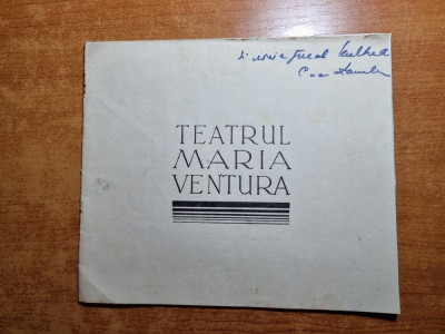 program teatru maria ventura 1929-1930-george vraca,aura buzescu, foto