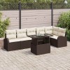 VidaXL Set de canapele pentru grădină 7 pcs Maro 100 x 55 x 73 cm 3357391