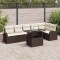 vidaXL Set de canapele pentru grădină 7 pcs Maro 100 x 55 x 73 cm 3357391
